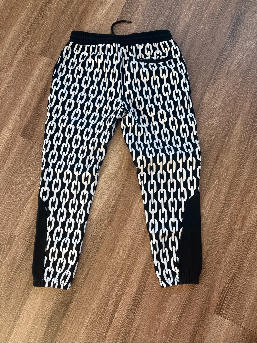 Crooks & Castles Chain Print Jogger Pants in Black & White Like New